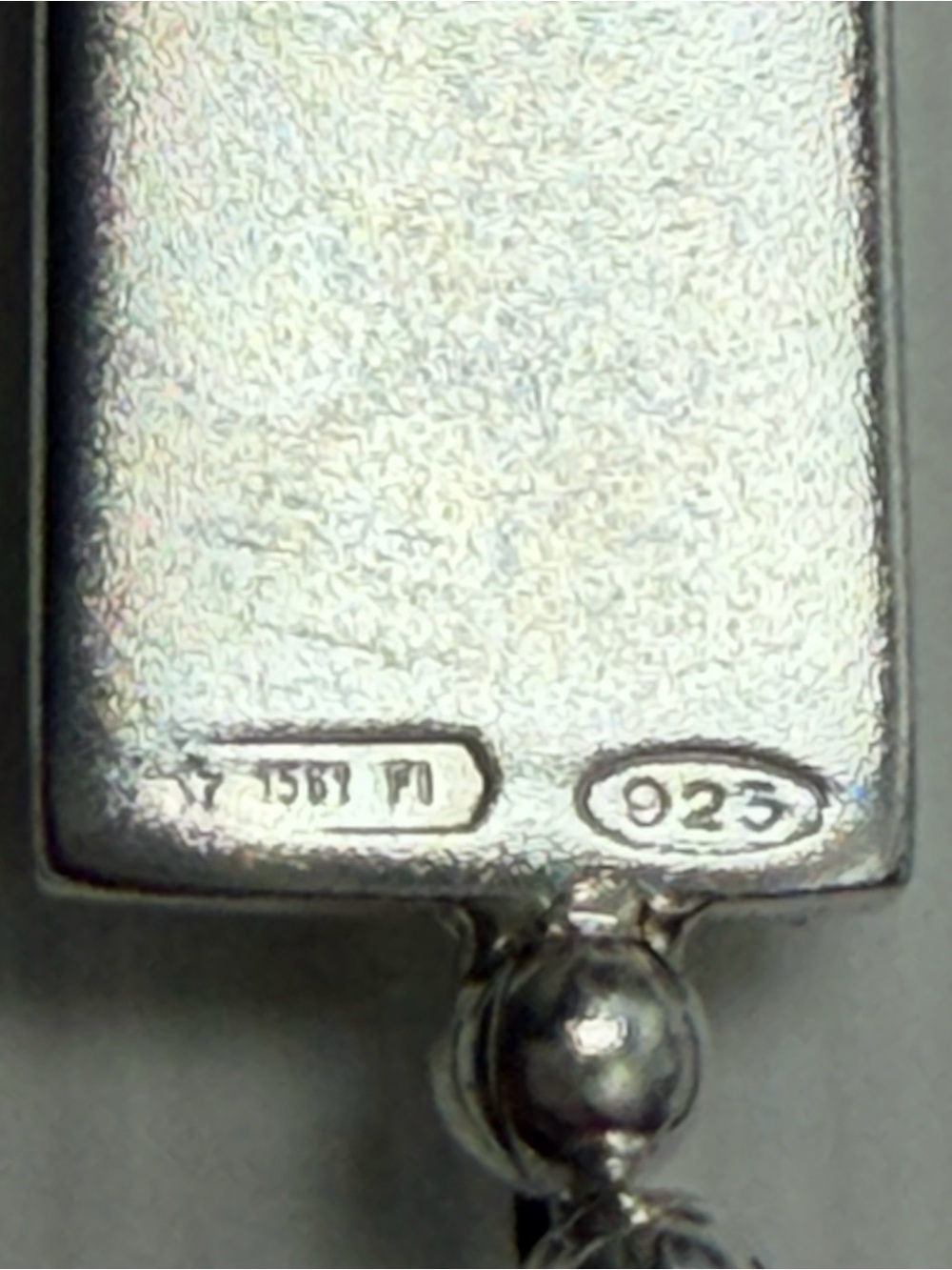 Gucci 925 Sterling Silver Ball-Chain Bar Bracelet - Picture 5 of 11